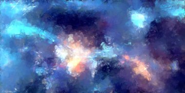 Tuval üzerinde etkileyici fırçalanmış resim. Soyut doku. 2D çizim. Geniş fırça darbeleri. Modern dijital sanat. Çağdaş fırça. Modern ifade. Popüler biçim boyanmış resim.