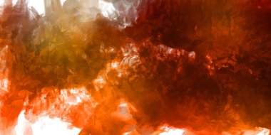 Vahşi ve büyük fırça darbeleri. Beyaz arka planda fırçalanmış soyut resim. Fırça darbesi ile boyanmış. Boya darbeleri. 2B Görüntü.