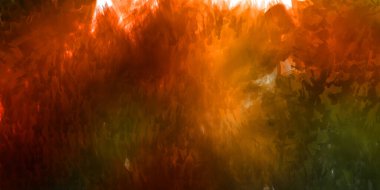 Vahşi ve büyük fırça darbeleri. Beyaz arka planda fırçalanmış soyut resim. Fırça darbesi ile boyanmış. Boya darbeleri. 2B Görüntü.