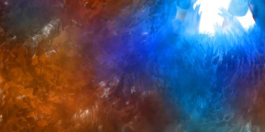 Vahşi ve büyük fırça darbeleri. Beyaz arka planda fırçalanmış soyut resim. Fırça darbesi ile boyanmış. Boya darbeleri. 2B Görüntü.