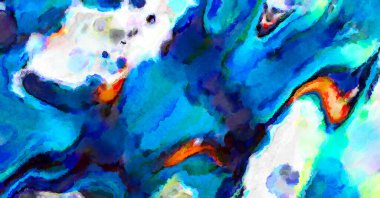 Modern fırça darbeleri. Poster, duvar sanatı, afiş, kart, kitap kapağı veya ambalaj için rahatlatıcı kompozisyonun yumuşak renkli çizimi. Pastel renklerle suluboya.