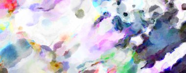 Modern fırça darbeleri. Poster, duvar sanatı, afiş, kart, kitap kapağı veya ambalaj için rahatlatıcı kompozisyonun yumuşak renkli çizimi. Pastel renklerle suluboya.