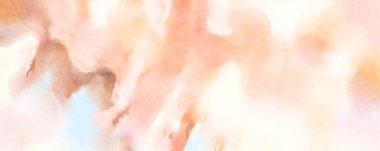 Modern fırça darbeleri. Poster, duvar sanatı, afiş, kart, kitap kapağı veya ambalaj için rahatlatıcı kompozisyonun yumuşak renkli çizimi. Pastel renklerle suluboya.