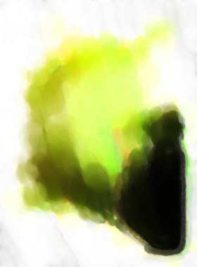 Soyut renkli suluboya çerçeve beyaz arkaplanda izole edildi. Dijital resim. Tasarım veya metnin için fırça şablonu.