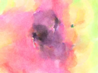 Modern fırça darbeleri. Poster, duvar sanatı, afiş, kart, kitap kapağı veya ambalaj için rahatlatıcı kompozisyonun yumuşak renkli çizimi. Pastel renklerle suluboya.