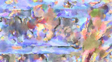 Modern fırça darbeleri. Poster, duvar sanatı, afiş, kart, kitap kapağı veya ambalaj için rahatlatıcı kompozisyonun yumuşak renkli çizimi. Pastel renklerle suluboya.