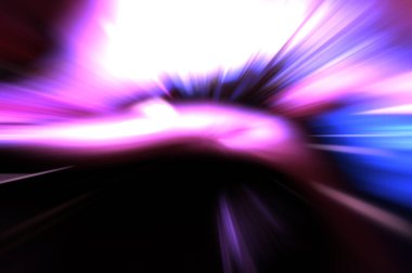 Hızlı yüksek hız bulanıklaştırma arkaplanı. Işık teknolojisi soyut duvar kağıdı. Renkli ışık enerjisi parlamaları. Çarpık grafik hareket arkaplanı. Dinamik patlama flaşı. İvme etkisi.