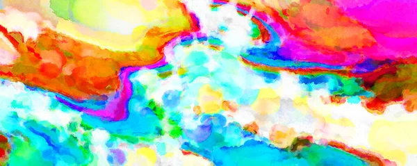 Modern Brush Strokes Painting Soft Color Painted Illustration Soothing Composition — Stock Photo, Image