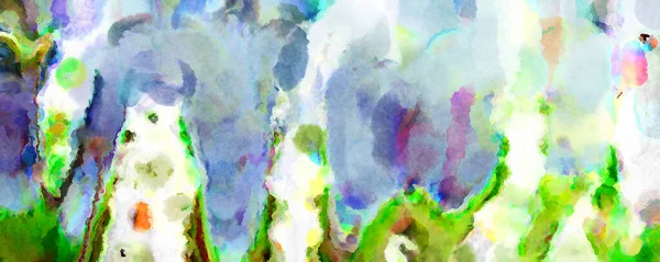 Nowoczesne Pociągnięcia Pędzla Malowanie Miękki Kolor Malowane Ilustracji Kojące Kompozycji — Zdjęcie stockowe