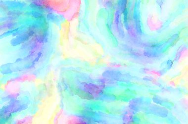 Modern fırça darbeleri. Poster, duvar sanatı, afiş, kart, kitap kapağı veya ambalaj için rahatlatıcı kompozisyonun yumuşak renkli çizimi. Pastel renklerle suluboya.