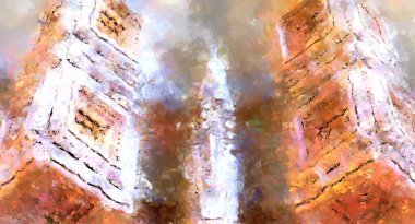 Tuval üzerinde etkileyici fırçalanmış resim. Soyut doku. 2D çizim. Geniş fırça darbeleri. Modern dijital sanat. Çağdaş fırça. Modern ifade. Popüler biçim boyanmış resim.