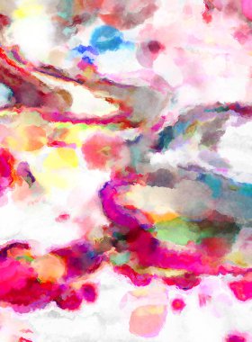 Modern fırça darbeleri. Poster, duvar sanatı, afiş, kart, kitap kapağı veya ambalaj için rahatlatıcı kompozisyonun yumuşak renkli çizimi. Pastel renklerle suluboya.