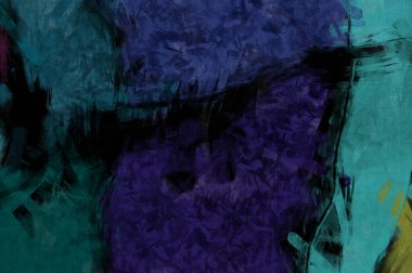 Kaos duvarı sanatı. Sanatsal canlılık ve renkli duvar kâğıdı. Kaotik resim. Taranmış Boyalı Soyut Arkaplan. Fırça darbesi ile boyanmış. Tuval üzerinde etkileyici fırçalanmış resim