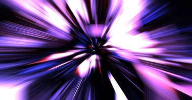 Hızlı yüksek hız bulanıklaştırma arkaplanı. Işık teknolojisi soyut duvar kağıdı. Renkli ışık enerjisi parlamaları. Çarpık grafik hareket arkaplanı. Dinamik patlama flaşı. İvme etkisi.