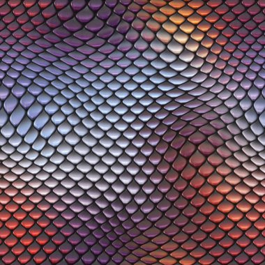 Kusursuz bir fantezi modeli. Sürüngen dokusu. Renkli ve canlı fayanslar. Egzotik fayanslı yüzey. Doğa baskısı.