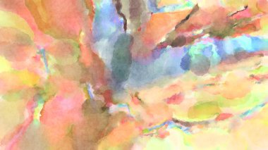 Modern fırça darbeleri. Poster, duvar sanatı, afiş, kart, kitap kapağı veya ambalaj için rahatlatıcı kompozisyonun yumuşak renkli çizimi. Pastel renklerle suluboya.