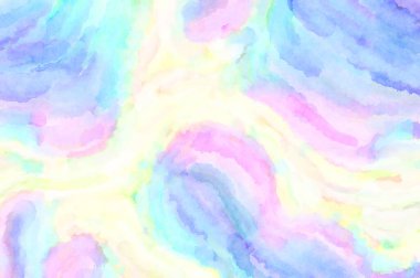 Modern fırça darbeleri. Poster, duvar sanatı, afiş, kart, kitap kapağı veya ambalaj için rahatlatıcı kompozisyonun yumuşak renkli çizimi. Pastel renklerle suluboya.