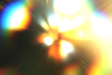 Parlak, canlı ve renkli duvar kağıtları. Parlayan parçacıkları ve çizgileri olan ışık patlaması yıldızı. Güzel soyut ışın arkaplanı.