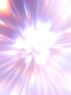 Parlak, canlı ve renkli duvar kağıtları. Parlayan parçacıkları ve çizgileri olan ışık patlaması yıldızı. Güzel soyut ışın arkaplanı.