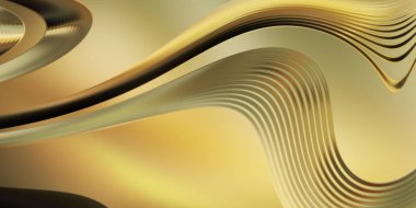 Renkli dalgalı yansıtıcı duvar kağıdının üç boyutlu çizimi. Duvar kağıdı, afiş, arkaplan, kart, kitap kapağı veya web sitesi için grafiksel illüstrasyon. Soyut arkaplan. 