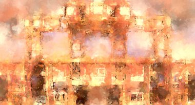 Tuval üzerinde etkileyici fırçalanmış resim. Soyut doku. 2D çizim. Geniş fırça darbeleri. Modern dijital sanat. Çağdaş fırça. Modern ifade. Popüler biçim boyanmış resim.