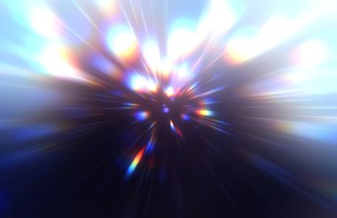 Parlak, canlı ve renkli duvar kağıtları. Parlayan parçacıkları ve çizgileri olan ışık patlaması yıldızı. Güzel soyut ışın arkaplanı.