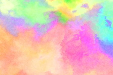 Modern fırça darbeleri. Poster, duvar sanatı, afiş, kart, kitap kapağı veya ambalaj için rahatlatıcı kompozisyonun yumuşak renkli çizimi. Pastel renklerle suluboya.