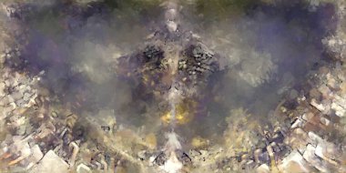 Tuval üzerinde etkileyici fırçalanmış resim. Soyut doku. 2D çizim. Geniş fırça darbeleri. Modern dijital sanat. Çağdaş fırça. Modern ifade. Popüler biçim boyanmış resim.