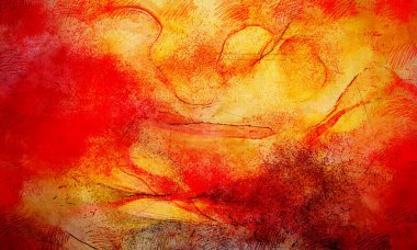 Boya üzerine ekşi mürekkep çizimi. Vahşi soyut illüstrasyon arka planı. Yaratıcı renkli duvar kağıdı. Aşırı kasvetli duvar kapağı. Kaotik resim.