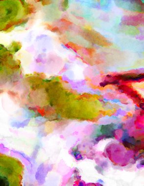 Modern fırça darbeleri. Poster, duvar sanatı, afiş, kart, kitap kapağı veya ambalaj için rahatlatıcı kompozisyonun yumuşak renkli çizimi. Pastel renklerle suluboya.