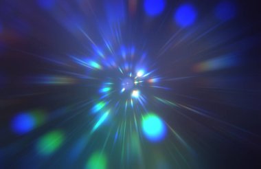 Parlak, canlı ve renkli duvar kağıtları. Parlayan parçacıkları ve çizgileri olan ışık patlaması yıldızı. Güzel soyut ışın arkaplanı.