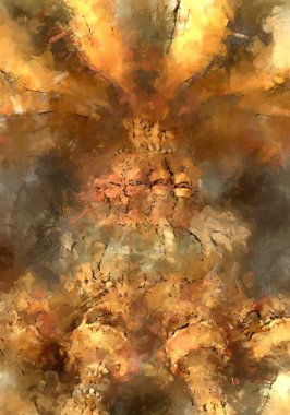 Tuval üzerinde etkileyici fırçalanmış resim. Soyut doku. 2D çizim. Geniş fırça darbeleri. Modern dijital sanat. Çağdaş fırça. Modern ifade. Popüler biçim boyanmış resim.