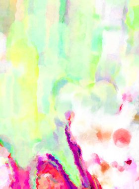 Modern fırça darbeleri. Poster, duvar sanatı, afiş, kart, kitap kapağı veya ambalaj için rahatlatıcı kompozisyonun yumuşak renkli çizimi. Pastel renklerle suluboya.