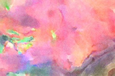 Modern fırça darbeleri. Poster, duvar sanatı, afiş, kart, kitap kapağı veya ambalaj için rahatlatıcı kompozisyonun yumuşak renkli çizimi. Pastel renklerle suluboya.