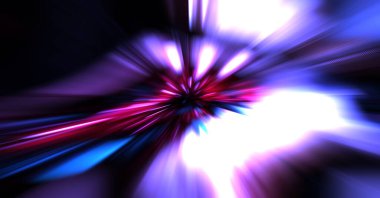 Hızlı yüksek hız bulanıklaştırma arkaplanı. Işık teknolojisi soyut duvar kağıdı. Renkli ışık enerjisi parlamaları. Çarpık grafik hareket arkaplanı. Dinamik patlama flaşı. İvme etkisi.