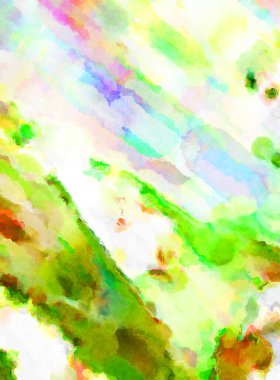 Modern fırça darbeleri. Poster, duvar sanatı, afiş, kart, kitap kapağı veya ambalaj için rahatlatıcı kompozisyonun yumuşak renkli çizimi. Pastel renklerle suluboya.