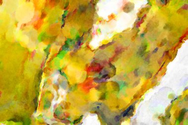 Modern fırça darbeleri. Poster, duvar sanatı, afiş, kart, kitap kapağı veya ambalaj için rahatlatıcı kompozisyonun yumuşak renkli çizimi. Pastel renklerle suluboya.