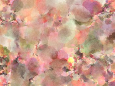 Modern fırça darbeleri. Poster, duvar sanatı, afiş, kart, kitap kapağı veya ambalaj için rahatlatıcı kompozisyonun yumuşak renkli çizimi. Pastel renklerle suluboya.