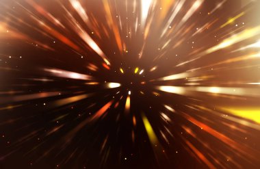 Parlak, canlı ve renkli duvar kağıtları. Parlayan parçacıkları ve çizgileri olan ışık patlaması yıldızı. Güzel soyut ışın arkaplanı.