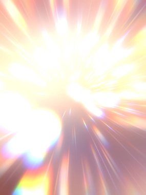 Parlak, canlı ve renkli duvar kağıtları. Parlayan parçacıkları ve çizgileri olan ışık patlaması yıldızı. Güzel soyut ışın arkaplanı.