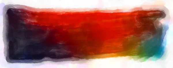 Cadre Aquarelle Coloré Abstrait Isolé Sur Fond Blanc Peinture Art — Photo