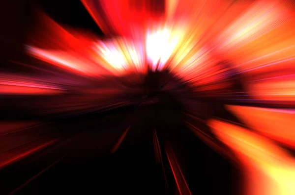 Schnelle Hochgeschwindigkeits Unschärfe Zoomhintergrund Lichttechnik Abstrakte Tapete Bunte Lebendige Blitze — Stockfoto