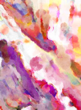 Modern fırça darbeleri. Poster, duvar sanatı, afiş, kart, kitap kapağı veya ambalaj için rahatlatıcı kompozisyonun yumuşak renkli çizimi. Pastel renklerle suluboya.