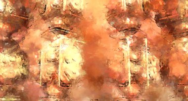 Tuval üzerinde etkileyici fırçalanmış resim. Soyut doku. 2D çizim. Geniş fırça darbeleri. Modern dijital sanat. Çağdaş fırça. Modern ifade. Popüler biçim boyanmış resim.