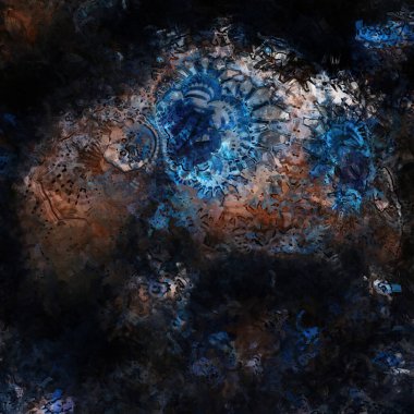 Tuval üzerinde etkileyici fırçalanmış resim. Soyut doku. 2D çizim. Geniş fırça darbeleri. Modern dijital sanat. Çağdaş fırça. Modern ifade. Popüler biçim boyanmış resim.