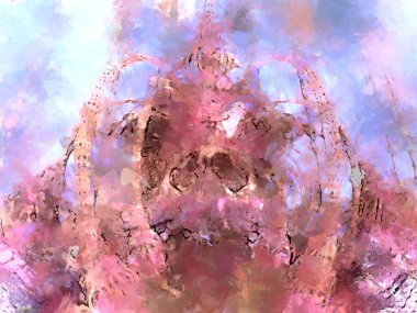 Tuval üzerinde etkileyici fırçalanmış resim. Soyut doku. 2D çizim. Geniş fırça darbeleri. Modern dijital sanat. Çağdaş fırça. Modern ifade. Popüler biçim boyanmış resim.