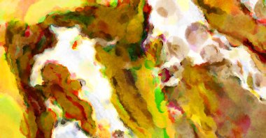 Modern fırça darbeleri. Poster, duvar sanatı, afiş, kart, kitap kapağı veya ambalaj için rahatlatıcı kompozisyonun yumuşak renkli çizimi. Pastel renklerle suluboya.