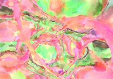 Modern fırça darbeleri. Poster, duvar sanatı, afiş, kart, kitap kapağı veya ambalaj için rahatlatıcı kompozisyonun yumuşak renkli çizimi. Pastel renklerle suluboya.