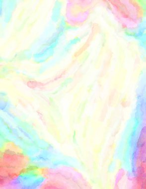 Modern fırça darbeleri. Poster, duvar sanatı, afiş, kart, kitap kapağı veya ambalaj için rahatlatıcı kompozisyonun yumuşak renkli çizimi. Pastel renklerle suluboya.