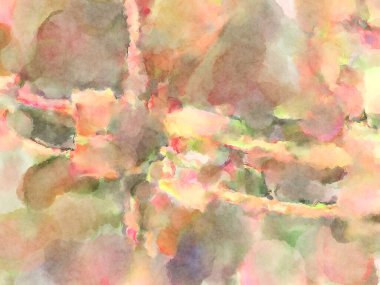 Modern fırça darbeleri. Poster, duvar sanatı, afiş, kart, kitap kapağı veya ambalaj için rahatlatıcı kompozisyonun yumuşak renkli çizimi. Pastel renklerle suluboya.